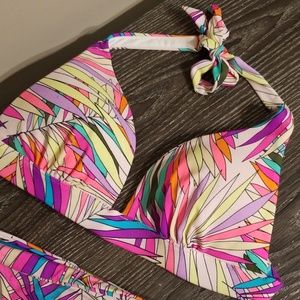 Victoria's Secret Swim - VS Neon Tropical Halter Bikini Victoria's Secret Swim - VS Neon Tropical Halter Bikini